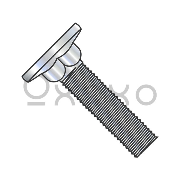 Oxoxo 1/4-20X2 1/2 Carriage Bolt Flat Head Diameter .570-.640 Head Hgt .078-.107 Full Thread Zinc, 900PK 374499 - main