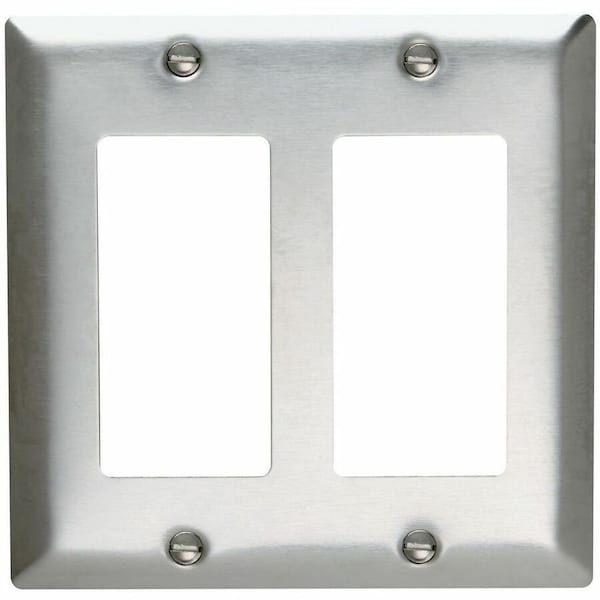 On-Q 2 GANG DECORATOR WALL PLATE, SS262 - main