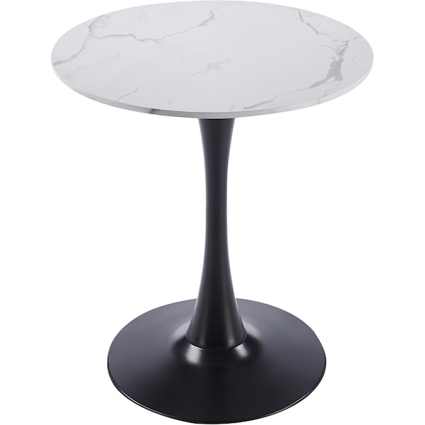 Leisuremod Bristol Round MDF Dining Table - Pedestal Base Kitchen Table, Modern Style BTBL-B31MWT - main
