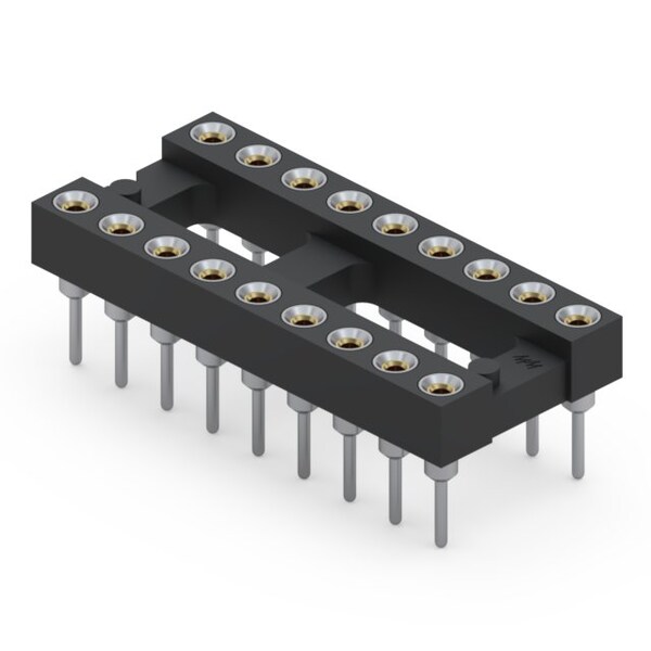 Mill-Max Decoupling Capacitor Dip Sockets-110-93-318-41-001000 110-93-318-41-001000 - main