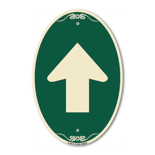 Signmission Straight Thru Sign - Straight Thru Symbol S, 12 In X 18 In Architectural, Heavy Gauge Aluminum A-OV-G-1218-22834 - main