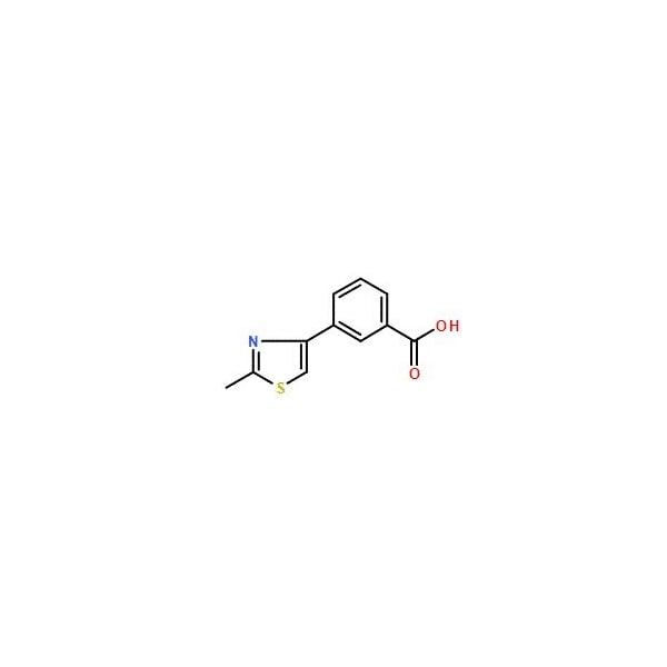 Ak Scientific 3-(2-Methyl-1, 3-thiazol-4-yl)benzoic acid (1g), CAS 28077-41-0 Y8543-1g - main