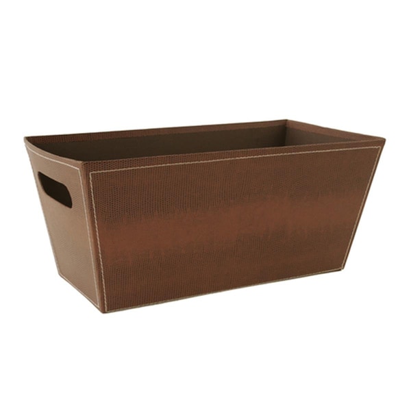 Wald Imports 7118-BRN 13 in. Brown Paperboard Tote - Includes 6 pieces 7118/BRN - main