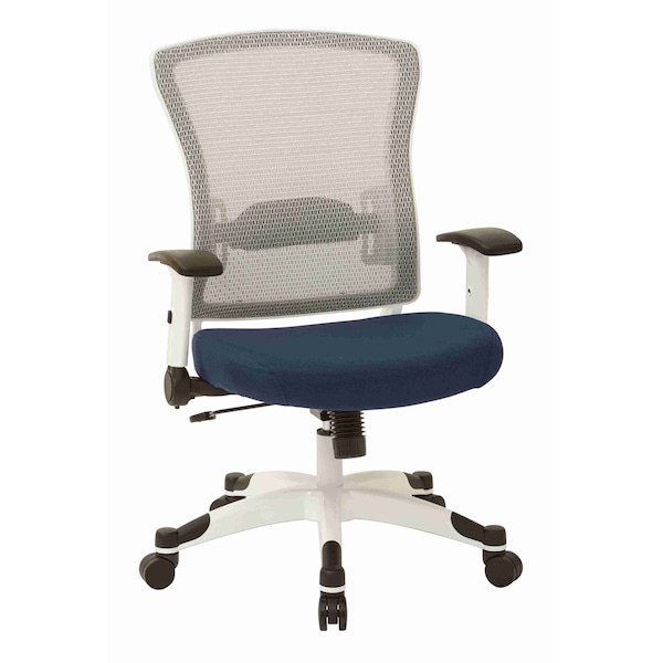 Space Seating Pulsar White Frame Managers Chair, Icon Navy 317W-W1C1F2W-225 - main