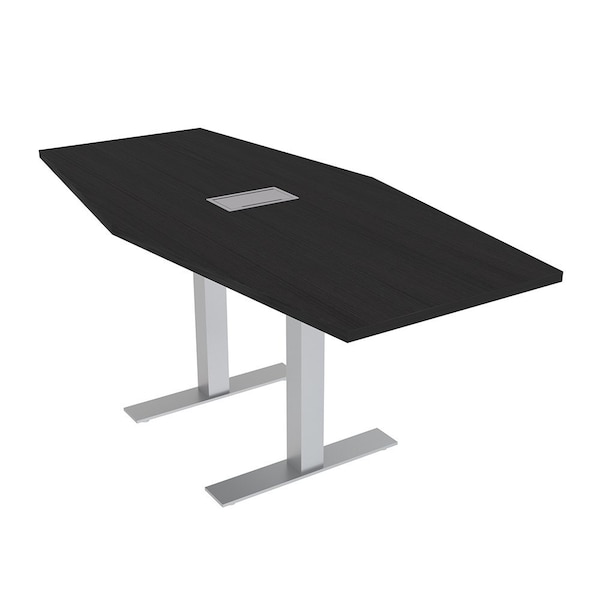 Skutchi Designs 6 Person Conference Table With Power Unit | 6' Hexagon Table | Harmony Series HAR-HEX.IR-36X72-T-U999ST19-ESIL - main