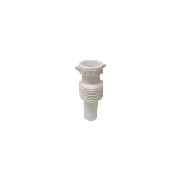 Larsen Supply Co. Slip Joint Tailpiece, Flexible White PVC, 1.25-In. 882121 - main