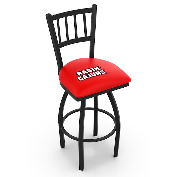 Holland Bar Stool Co 30" Blk Wrinkle Louisiana-Lafayette Swivel Bar Stool, Jailhouse Back L01830LA-Laf - main