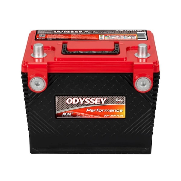 Odyssey 72 BCI Group Size 12 Volt 708 Cold Cranking Amps 1100 Pulse Hot Cranking Amps ODP-AGM75 86 - main