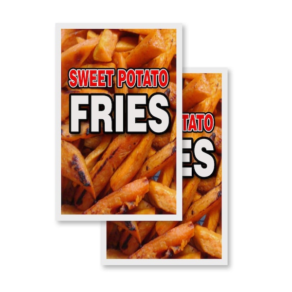Signmission Sweet Potato Fries, Vinyl Decals Only 24 Inch x 36 Inch, Vinyl Decal, 2PK DSB-2436-2PACK-Sweet Potato Fries - main