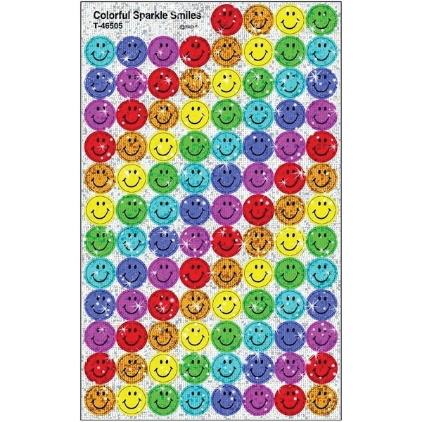 Trend Enterprises Colorful Smiles superSpots® Stickers-Sparkle, PK2400 T46505 - main