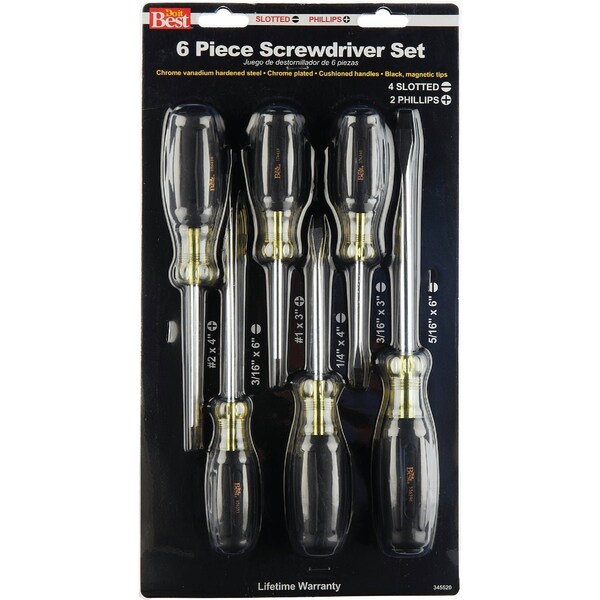 Do It Best Professional Cushion-Grip Screwdriver Set, 6-Piece 345520 - main