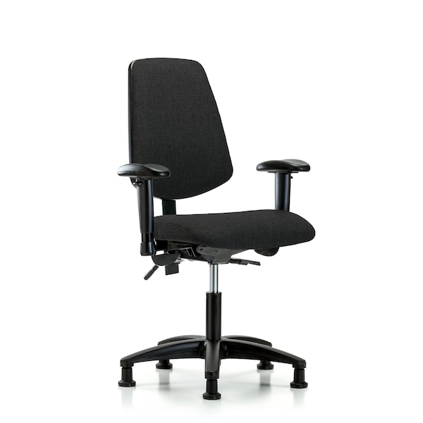 Blue Ridge Ergonomics Desk Chair Fab Desk Chair, Med, Bk, Tilt AA Glds, Blk, Adjustable Arms, 19" to 24" Height, Fabric BR-FDHCH-MB-RG-T1-A1-RG-F42 - main