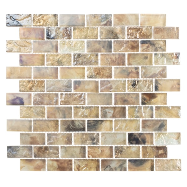 Andova Tiles Zalo 1-in. x 2-in. Brick Joint Glass Wall & Floor Mosaic Tile (1 Square Feet Per Sheet) ANDZAL610 - main