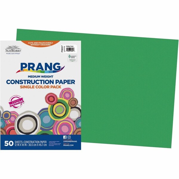 Sunworks Construction Paper, Green, 50PK PAC8007 - main