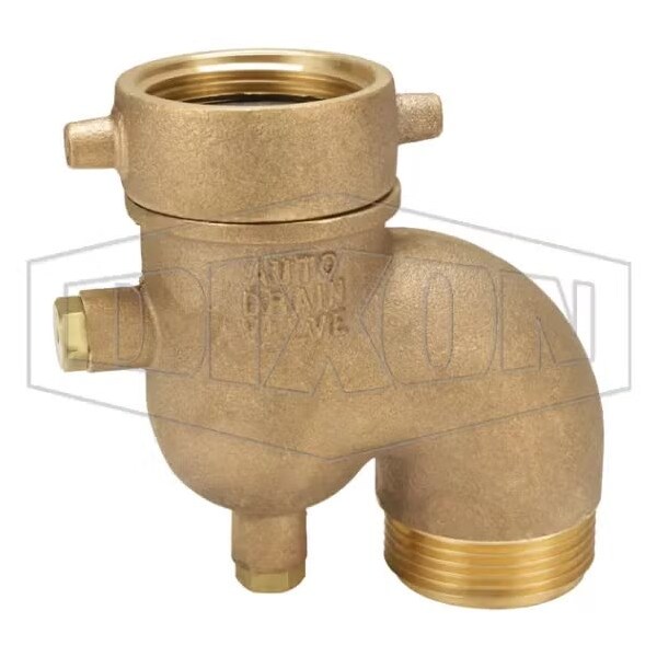 Dixon Automatic Drain Vent Valve, Female NH NST x Male NH NST End Style, 175 psi Pressure, Cast Brass Body ADV150F - main