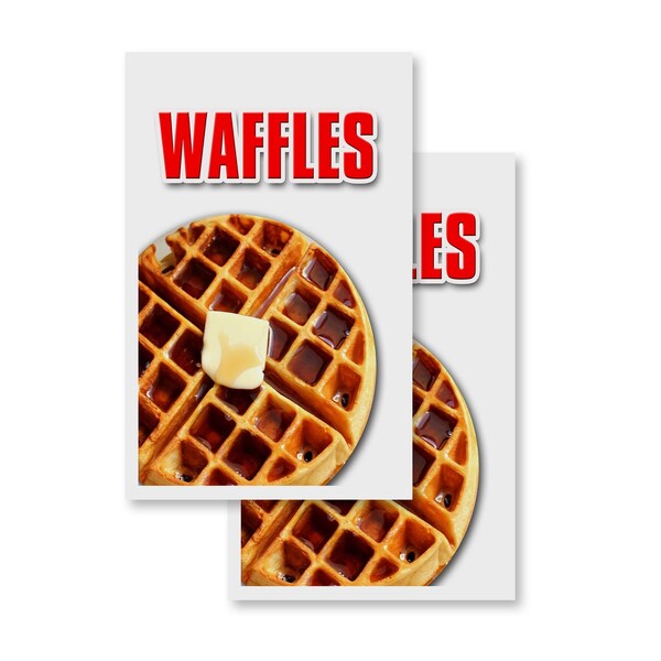 Signmission Waffles, Vinyl Decals Only 24 Inch x 36 Inch, Vinyl Decal, 2PK DSB-2436-2PACK-Waffles - main