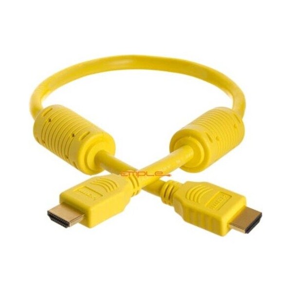 Cmple 1.5FT 28AWG HDMI Cable with Ferrite Cores- Yellow 990-N - main