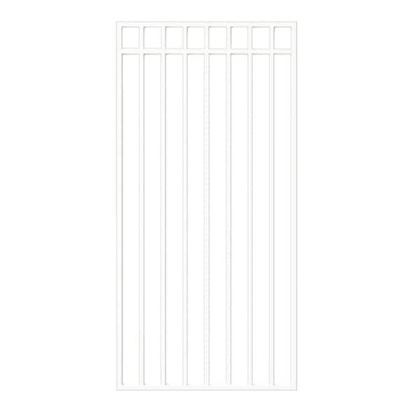 Nuvo Iron 33-in W x 68-in H Glossy Wht Coral Gate36-in W Opening Self Close Hardware W/Dbl Side Handle ICG03368GW - main