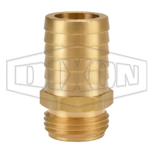 Dixon Standard Shank Garden Hose Fitting, 3/4-11-1/2 x 1 in Nominal, Male Garden Hose Thread x Hose Barb E 5901612C - main