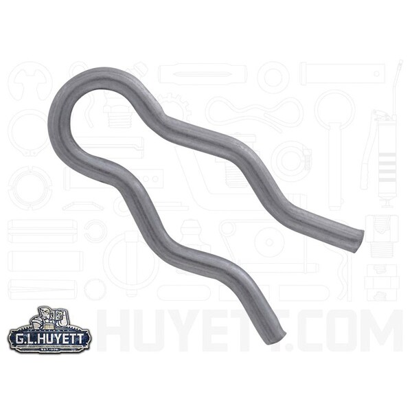 Huyett Hair Pin, Zinc Plated Spring Steel, 0.035 in Wire Dia x 0.469 in Length BPXZ-401 - main