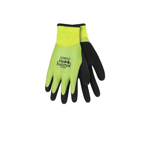 Kinco Hydroflector Men's Knit Wrist Cuff Waterproof Gloves Black/Green M 1 pair 1786P-M - main