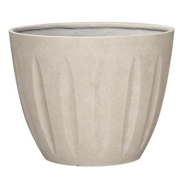 L&G 13 in. H X 16 in. W X 16 in. D X 16 in. D Polyresin Spritzer Planter Sand PVI8016TSI - main