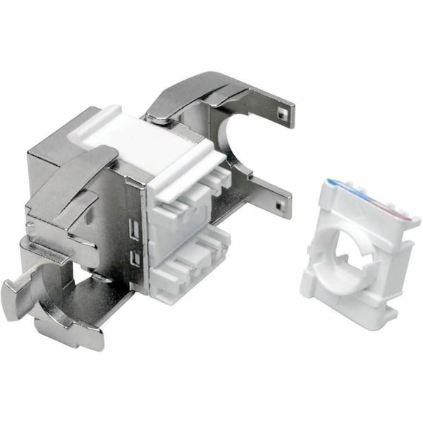 Eaton Tripp Lite Series Keystone Jack Cat6a/Cat6/Cat5e, RJ45, Shielded, Dust Cap - Toolless, N238-001-SH-TF - main