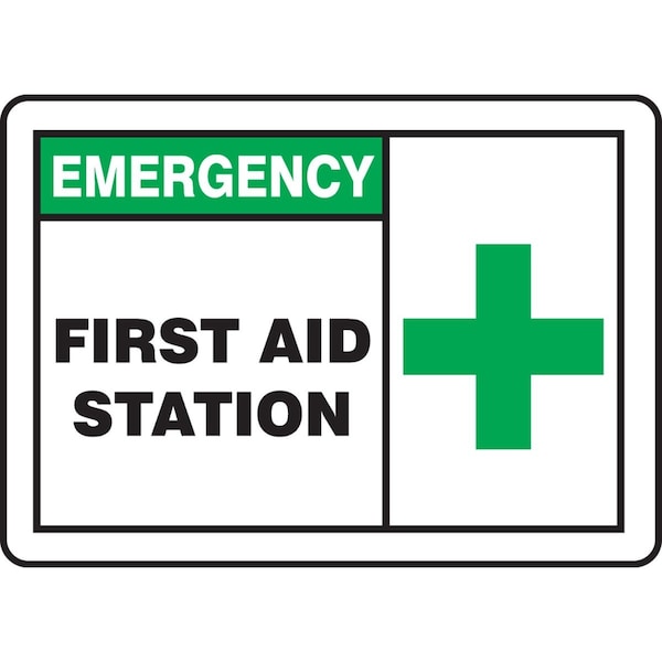 Accuform SAFETY LABEL EMERGENCY FIRST AID LFSD903XVE - main