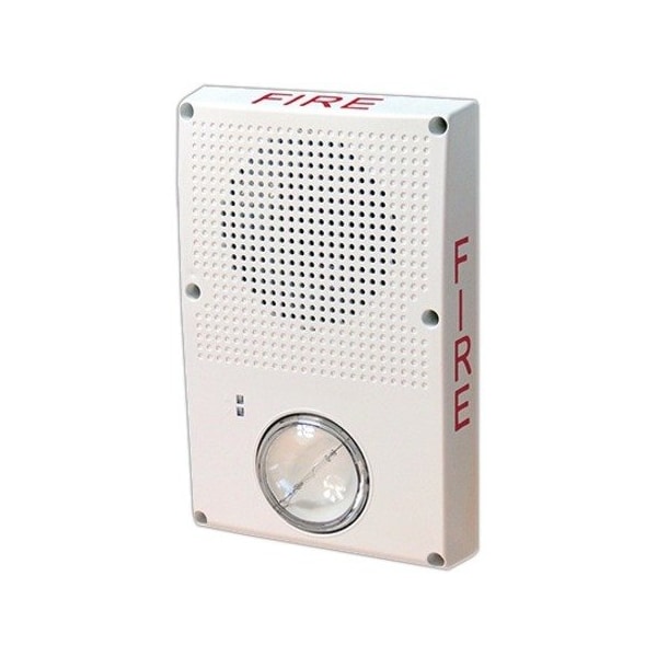 Edwards Signaling Outdoor Speaker Strobe, Marked Fire, White WG4WF-SVMHC - main