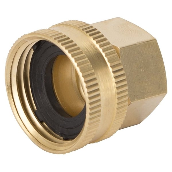 Landscapers Select Swivel Hose Connector, 1/2 x 3/4 in, FNPT x FNH, Brass, Brass GHADTRS-8 - main