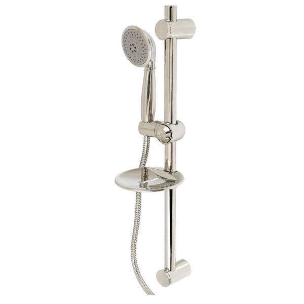 Kingston Brass 5-Function Hand Shower with Slide Bar Kit, Polished Nickel KX2526SBBPN - main