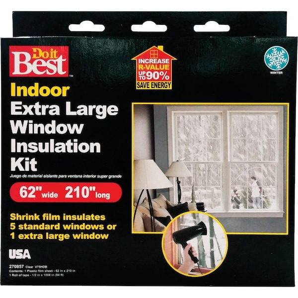 Do It Best 62'' x 210'' Indoor Shrink Film Window Kit V75HDB - main
