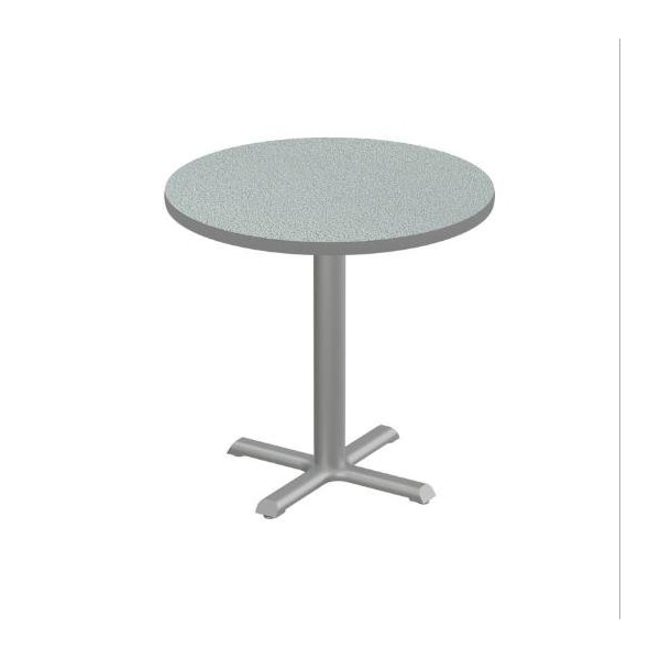 Correll Round Cafe Table, 24 in W, 24 in L, 29 in H, Particleboard Top, Gray Granite SXT24R-15-98-13 - main