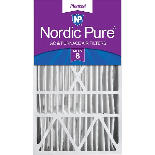 Nordic Pure 16x28x6 Pleated Air Filter, High Capacity, Electrostatically Charged Synthetic Media, MERV 8 16x28x6ASGM8-1 - main