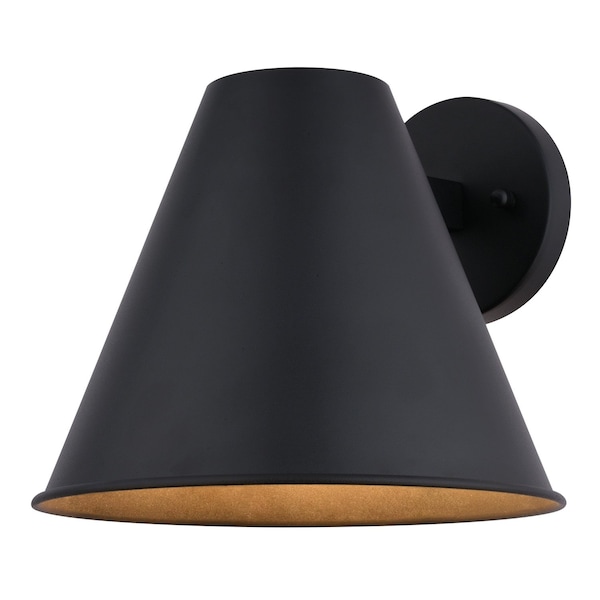 Vaxcel Smith, 9 in H, Black Outdoor Wall Sconce, Metal Shade, Dark Sky T0819 - main