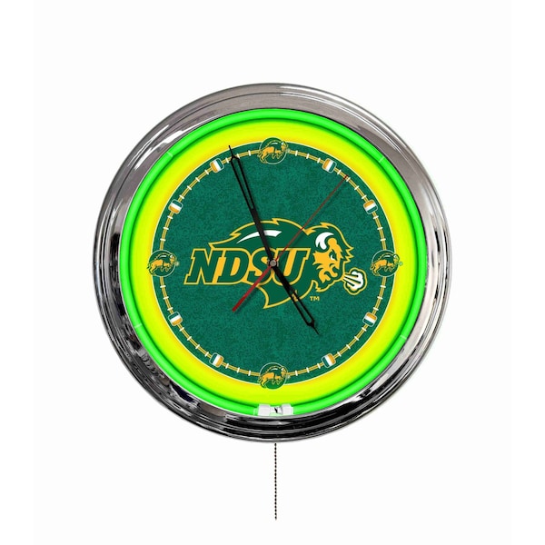Holland Bar Stool North Dakota State University 16 LED Wall Clock ClkL16 - main