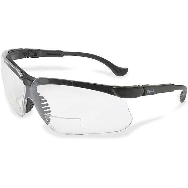 Uvex Genesis(R) Reader Safety Glasses, Black Wraparound Frame, 2.0 Diopter, Clear Lens, Universal S3762 - main