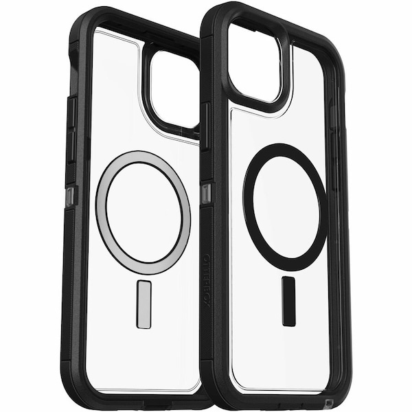 Otterbox Defender Pro Xt Clear Magsafe Case For Apple Iphone 15 Plus / Iphone 14 Plus, Dark Side 77-93294 - main
