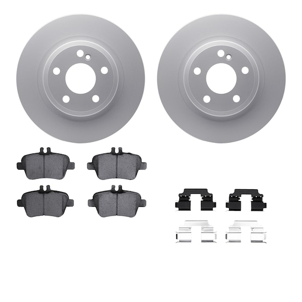 Dynamic Friction Co DFC GEOSPEC Coated Rotors with 5000 Brake Pads - Ceramic and Hardware 4512-63200 - main