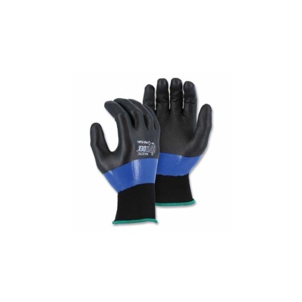 Superdex 3/4 Micro Foam Gloves, Large, Black with Blue/Black Coating, 12PK 472-3237/L - main