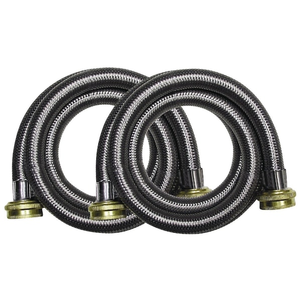 Do It Best ProLine 3/4'' FHT x 3/4'' FHT x 60'' Braided Stainless Steel Washing Machine Connector - Dual Pack 496-212DPDIB - main