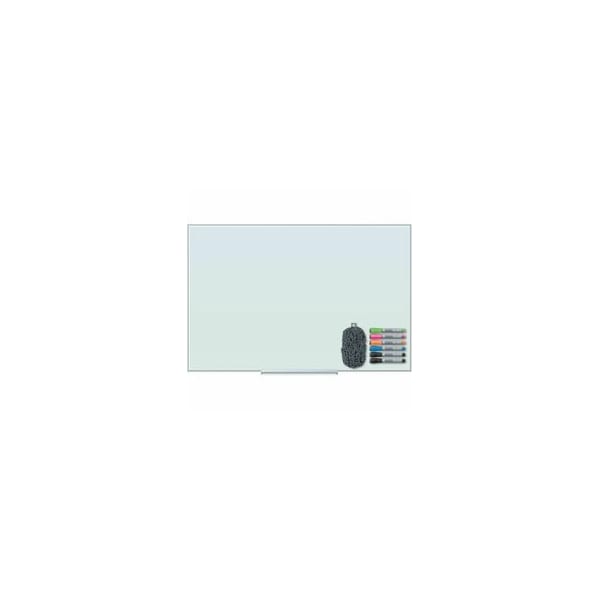 U Brands Floating Glass Dry Erase Board, 36 x 24, White 3975U00-01 - main