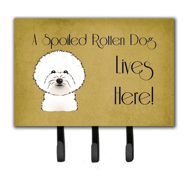 Micasa Bichon Frise Spoiled Dog Lives Here Leash and Key Holder MI55611 - main