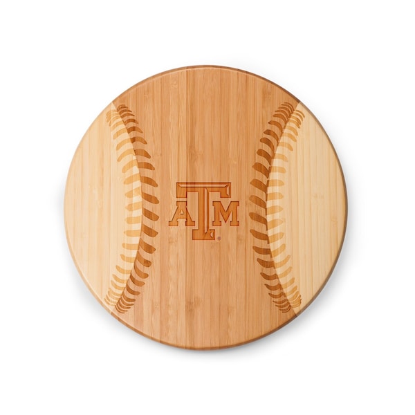 Picnic Time Family Of Brands NCAA Texas A&M Aggies Home Run! Baseball Cheese Board - Novelty Charcuterie Board 894-00-505-563-0 - main