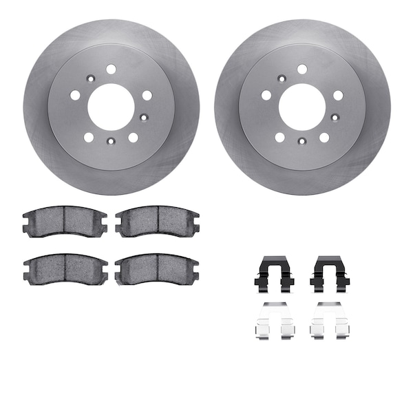 Dynamic Friction Co DFC Rotors with EURO 5000 Ceramic Brake Pads includes Hardware 6612-45003 - main