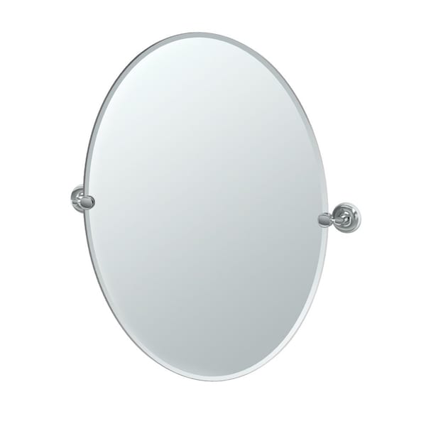 Gatco Designer II 32" Frameless Oval Mirror, Chrome 5079LG - main