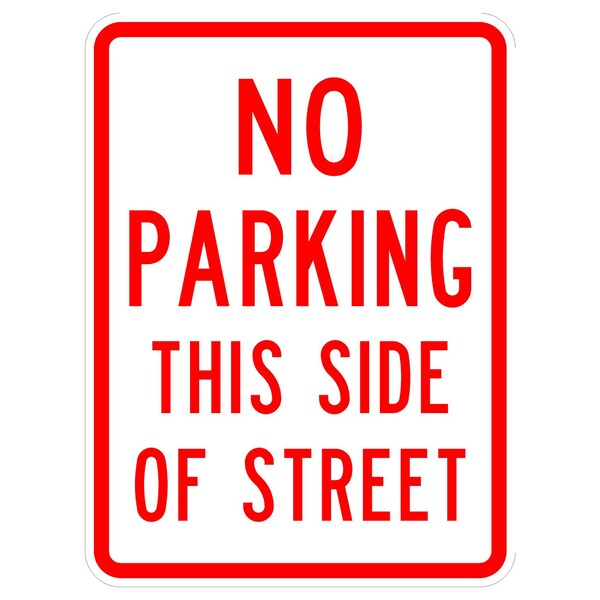 Sign Solutions Usa Parking Sign, 18 in W, Aluminum Sign, White DCS12DWT1824CUS00171 - main