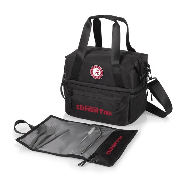 Picnic Time Family Of Brands NCAA Alabama Crimson Tide Tarana Lunch Bag Cooler with Utensils made from Recycled Material 515-01-179-004-0 - main