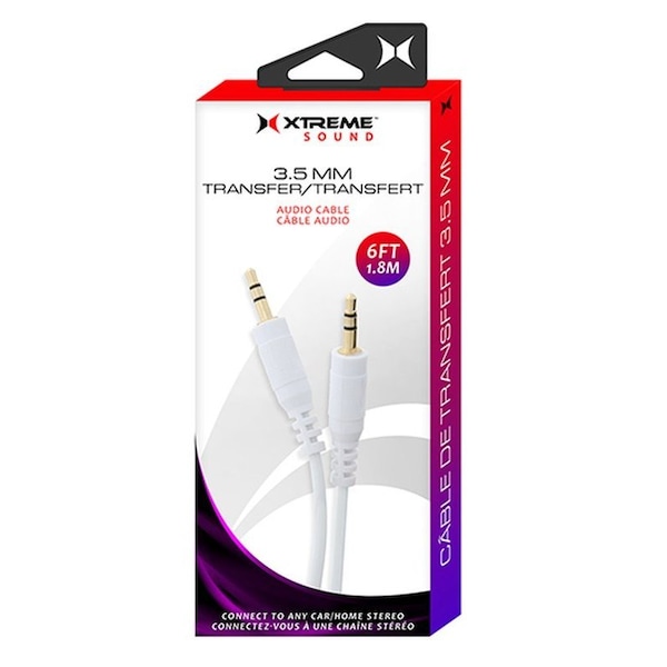 Xtreme 6-Foot 3.5mm Transfer Audio Cable White XAC90101WHT - main
