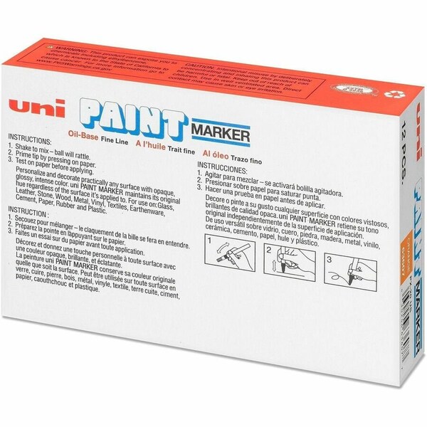 Uni-Ball UniPaint PX20 OilBased Medium Point Marker, Orange UBC63607 - main